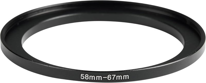 JOYTOLIN 58-67mm Metal Step-Up/Down Ring Adapter Compatible with Mirrorless Cameras DSLR Lens, UV CPL ND Filter Thread Converter, Black - Image 2